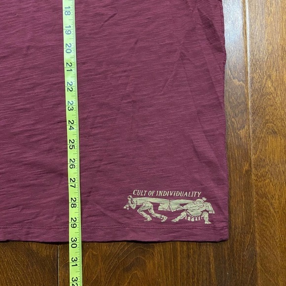 Cult Of Individuality Maroon Gold Soft Cotton Graphic Tee Men's Size 3XL - Picture 8 of 9